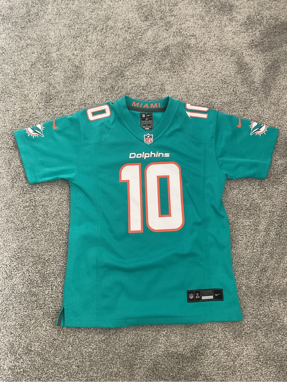Nike Miami Dolphins Tyreek Hill #10 Jersey Sz M NFL Aqua Teal
